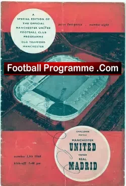 Manchester United v Real Madrid 1960 – Plus Autograph