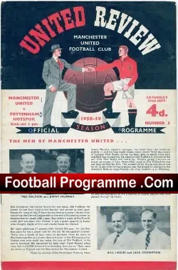 Manchester United v Tottenham 1958 – Albert Quixall Debut