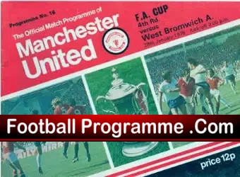 Manchester United v WBA 1978 – FA Cup Joe Jordan Debut
