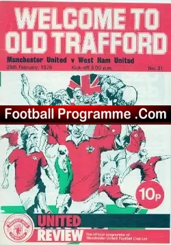 Manchester United v West Ham United 1976