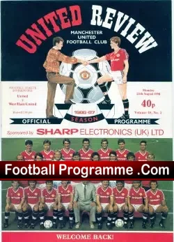Manchester United v West Ham United 1986