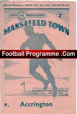 Mansfield Town v Accrington Stanley 1949