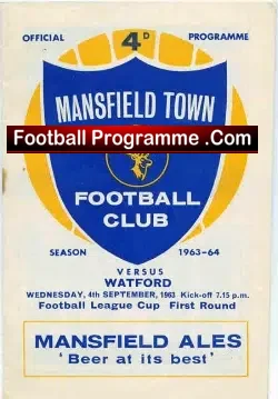 Mansfield Town v Watford 1963