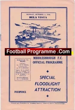 Middlesbrough v Bela Vista 1958