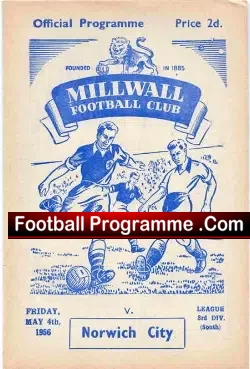 Millwall v Norwich City 1956