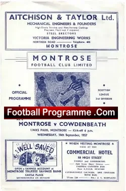 Montrose v Cowdenbeath 1957