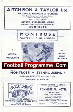 Montrose v Stenhousemuir 1957