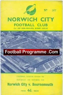 Norwich City v Bournemouth 1959