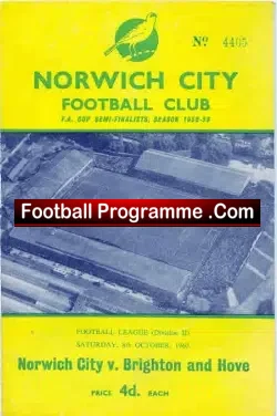 Norwich City v Brighton 1960