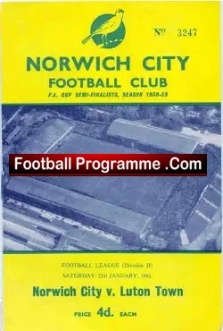 Norwich City v Luton Town 1961