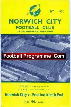 Norwich City v Preston 1961