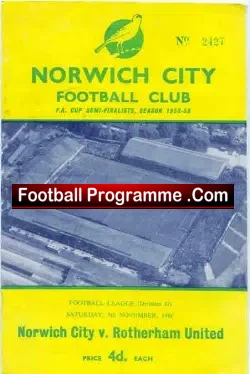 Norwich City v Rotherham United 1960