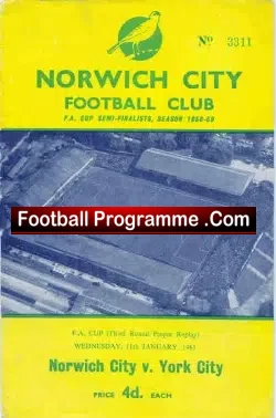 Norwich City v York City 1961 – FA Cup Match