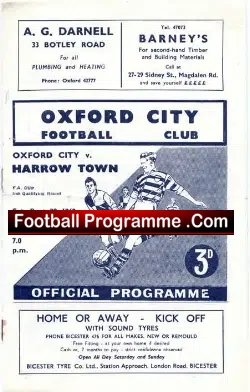 Oxford City v Harrow Town 1962