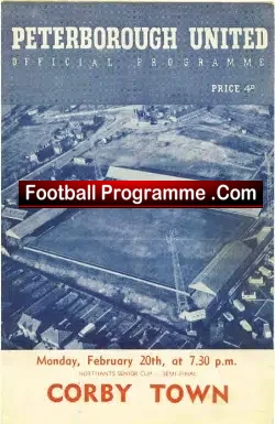 Perteborough United v Corby Town 1960 – Senior Cup Semi final