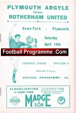 Plymouth Argyle v Rotherham United 1956
