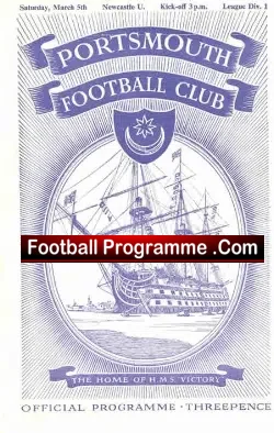 Portsmouth United v Newcastle United 1955