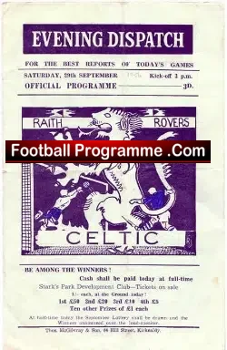 Raith Rovers v Glasgow Celtic 1962