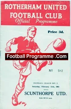 Rotherham United v Scunthorpe United 1961