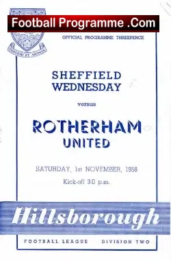Sheffield Wednesday v Rotherham United 1958