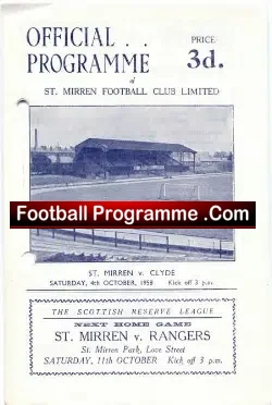 St Mirren v Clyde 1958 – PH – to clear