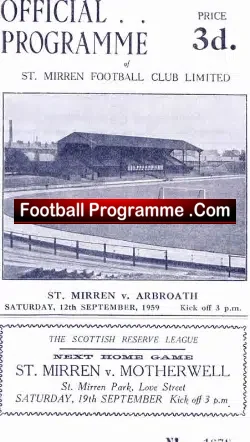 St Mirren v Motherwell 1959