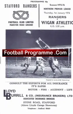 Stafford Rangers v Wigan Athletic 1976 – Northern Premier League