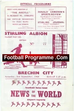 Stirling Albion v Brechin City 1960