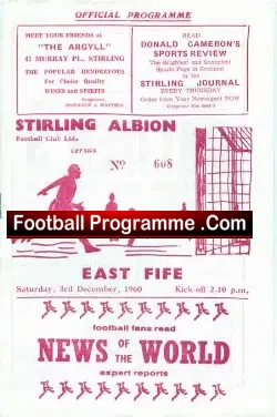 Stirling Albion v East Fife 1960