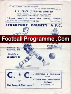 Stockport County v Western Command 1958