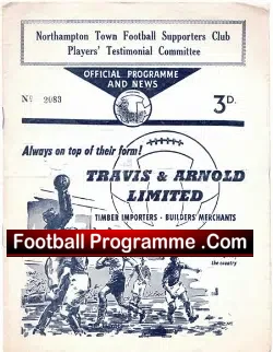 Tony Claypole + Colin Gale Testimonial Northampton Town 1961