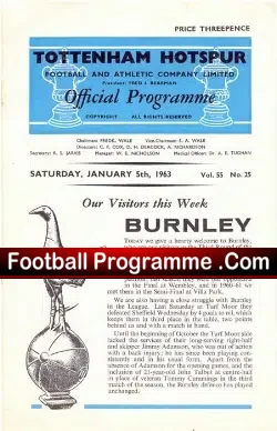 Tottenham Hotspur v Burnley 1963