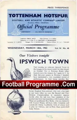 Tottenham Hotspur v Ipswich Town 1962 – Champs