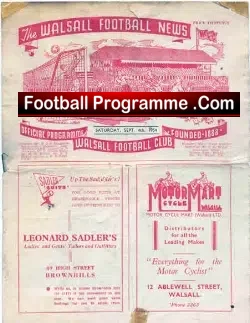 Walsall v Bedworth Town 1954 – to clear