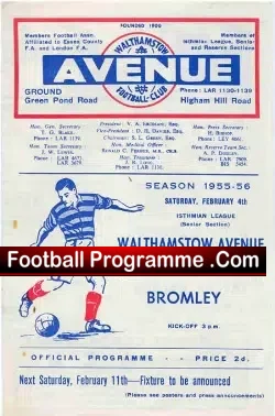 Walthamstow Avenue v Bromley 1955