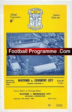 Watford v Coventry City 1964