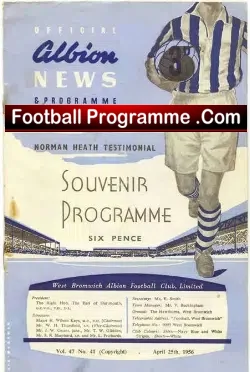 West Bromwich Albion v International Select 1956