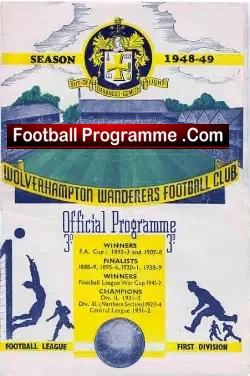 Wolves Wolverhampton v Burnley 1948