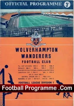 Wolves Wolverhampton v Nottingham Forest 1957 – Champions