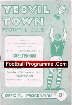 Yeovil Town v Cheltenham Town 1957