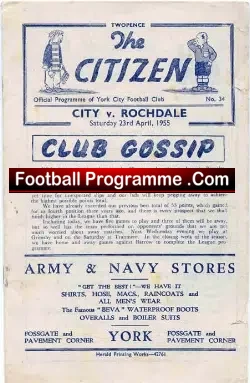 York City v Rochdale 1955