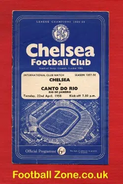 Chelsea v Canto Do Rio 1958 - Club International Match Brazil
