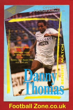 Danny Thomas Testimonial Tottenham 1988 Multi Autographed SIGNED
