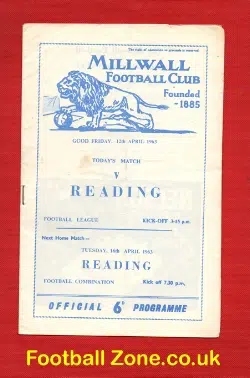 Millwall v Reading 1963