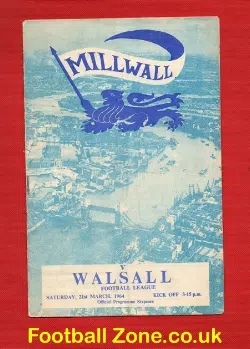 Millwall v Walsall 1964 – Alex Stepney was Goalkeeper