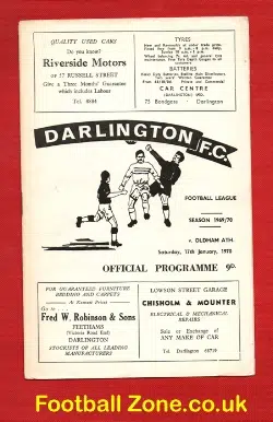 Darlington v Oldham Athletic 1970