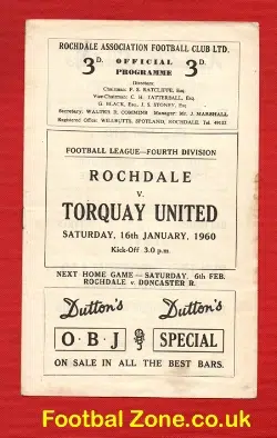 Rochdale v Torquay United 1960 – to clear