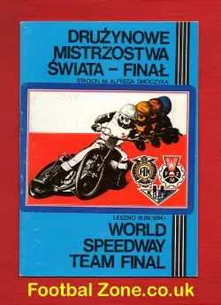 World Speedway World Final 1984 Poland + Score Sheet