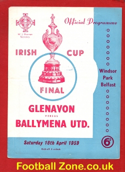 Glenavon v Ballymena United 1959 – Ireland Cup Final