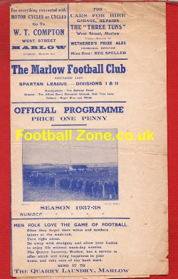 Marlow v Apsley 1937 – Rare Football Programme 1930s